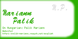 mariann palik business card